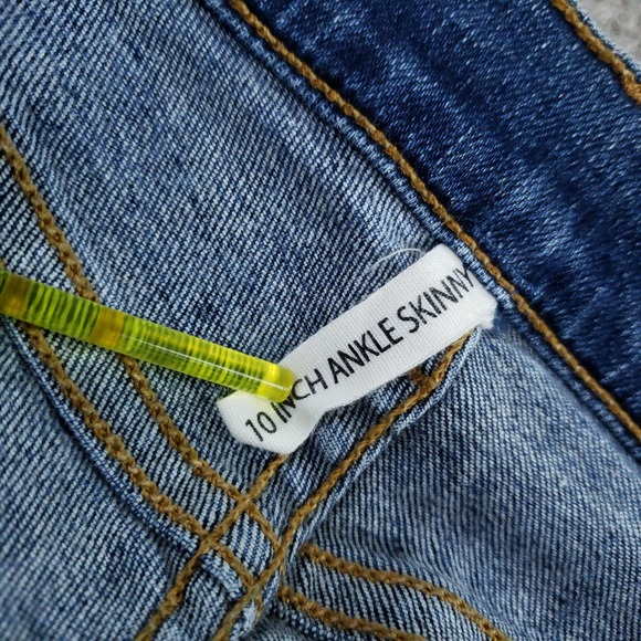 Rag & Bone 10 Inch Ankle Skinny‎ Jeans Womens 27 Blue Raw Released Hem Denim - Picture 12 of 16